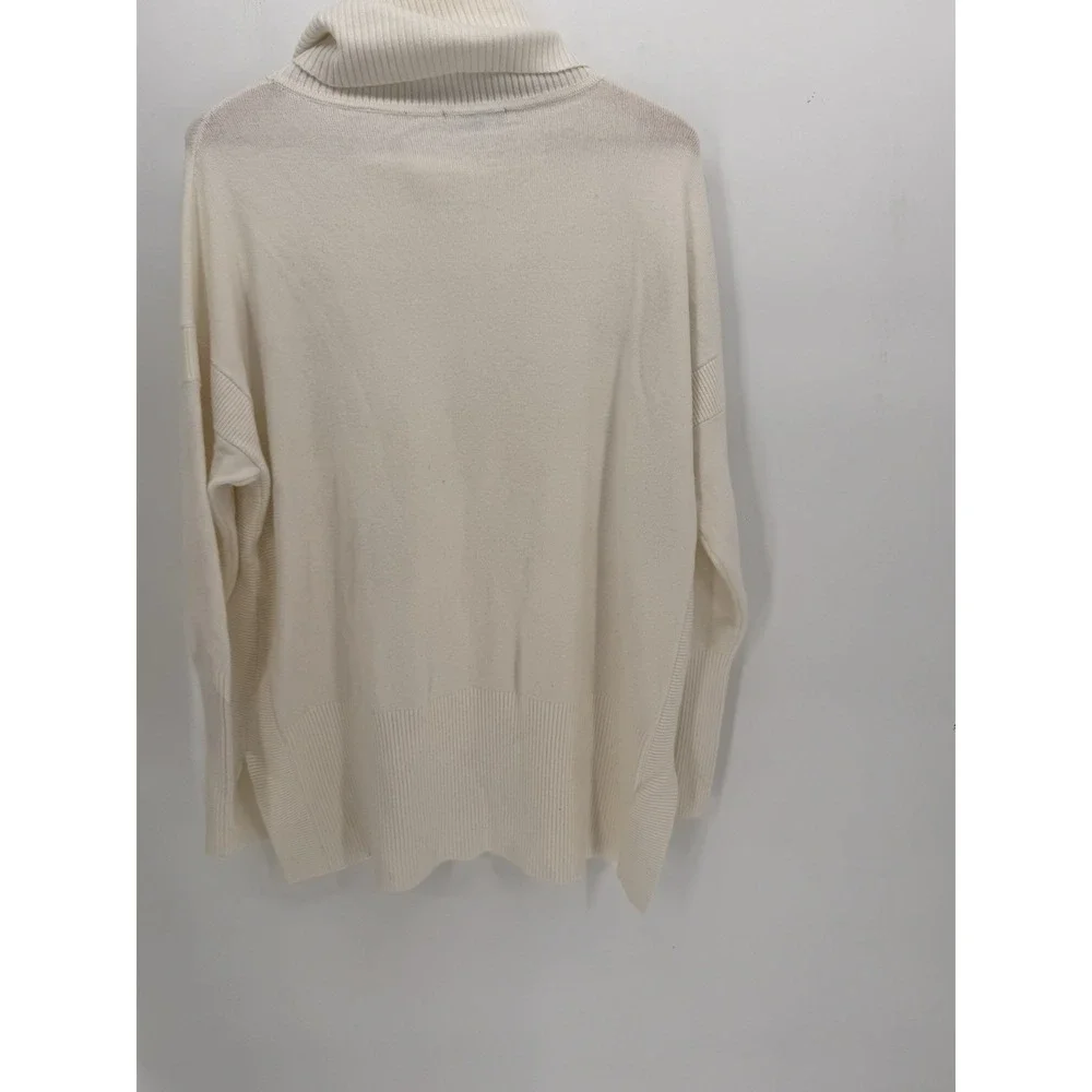 French Connection Women's Size L Oversized Flossy Orlo Ribbed Mock neck Cottage‎